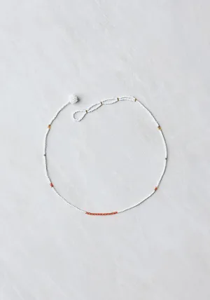 Beaded Necklace White 03