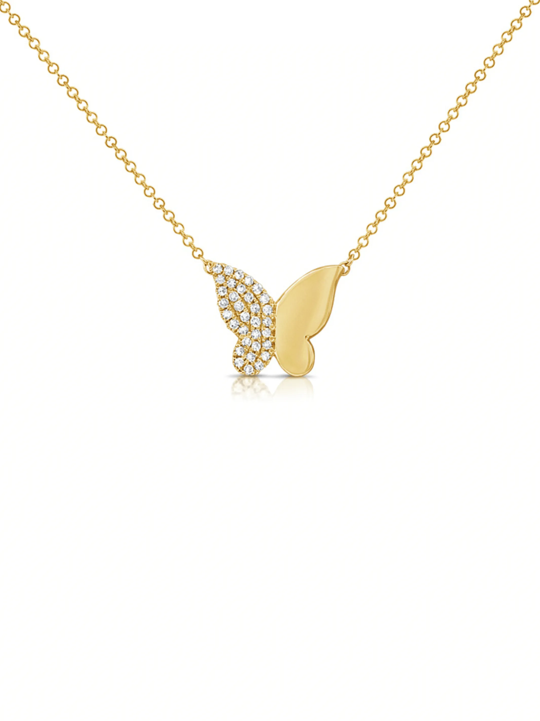 Bella Butterfly Necklace 14K