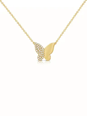 Bella Butterfly Necklace 14K