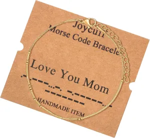 Best Friend Birthday Gifts Morse Code Bracelets For Women Mothers Day Birthday Christmas Gifts For Sister Daughter Grandmother Stainless Steel Jewelry Friendships Inspirational Gifts For Women