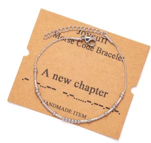 Best Friend Birthday Gifts Morse Code Bracelets For Women Mothers Day Birthday Christmas Gifts For Sister Daughter Grandmother Stainless Steel Jewelry Friendships Inspirational Gifts For Women