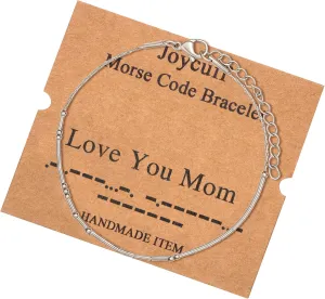 Best Friend Birthday Gifts Morse Code Bracelets For Women Mothers Day Birthday Christmas Gifts For Sister Daughter Grandmother Stainless Steel Jewelry Friendships Inspirational Gifts For Women