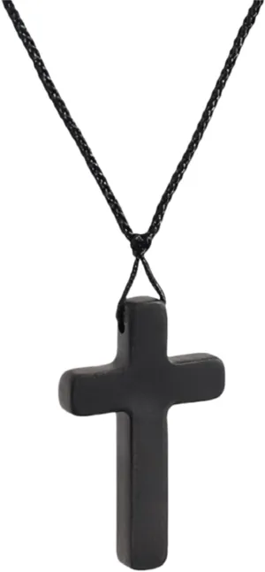 Black Wooden Cross Necklace for Men Women,Mens Vintage Olive Wood Cross Crucifix Pendant necklaces, Christian Jesus Cross Necklace for Men Women,Religious Prayer Necklace,Black Rope Chain