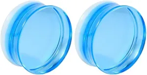 Blue Acrylic Ear Flesh Tunnel Plugs Double Flared Plug 8-25mm Ear Gauges Expander Tunnels Body Piercing for Women Men