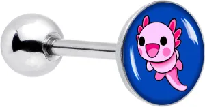 Body Candy Surgical Steel Tongue Ring Adorable Axolotl Tongue Piercing Jewelry