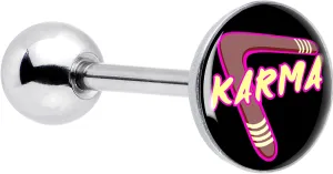 Body Candy Surgical Steel Tongue Ring Karmic Boomerang Tongue Piercing Jewelry