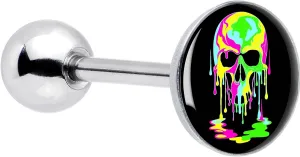 Body Candy Surgical Steel Tongue Ring Ultra Bright Melting Skull Tongue Piercing Jewelry