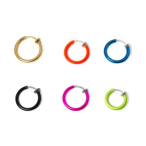 BodyJewelryOnline 6 Pack of No-Pierce Rings for Ears, Lips, Nose, Cartilage