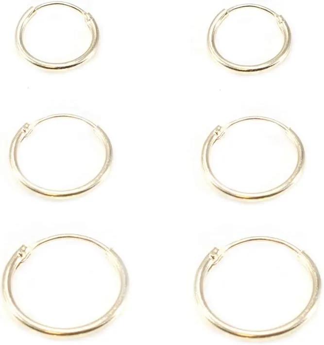 BodyJewelryOnline Hinged Hoop Earring Vintage Look Gold Plated 22G Perfect for Nose, Cartilage, Helix, Rook