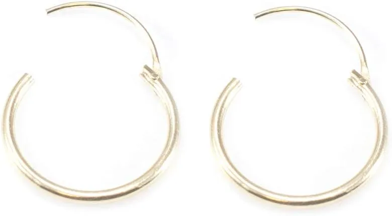 BodyJewelryOnline Hinged Hoop Earring Vintage Look Gold Plated 22G Perfect for Nose, Cartilage, Helix, Rook