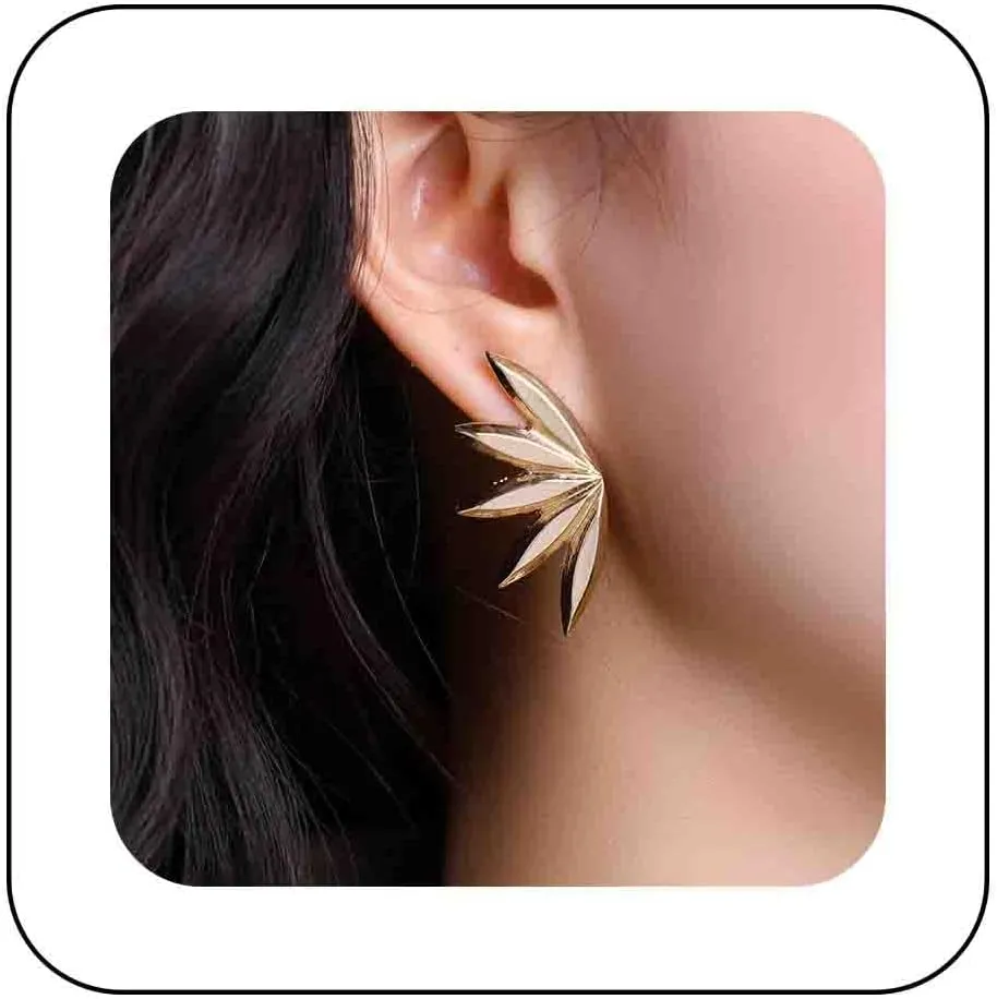Bohemia Lotus Flower Earrings Lotus Flower Stud Earrings Lotus Flower Dangle Earrings Minimalist Gold Earrings Geometric Earrings Jewelry for Women