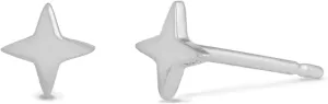 Boma Jewelry Sterling Silver Mini Minimalist Starburst Stud Earrings