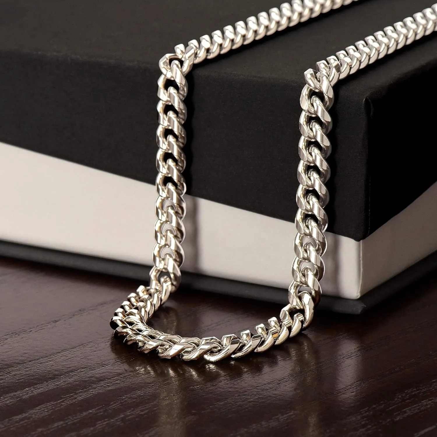 Bonus Son Necklace, Gift For Bonus Son, Bonus Son Gifts From Stepmom, Bonus Son Necklaces Gifts, Christmas Necklace For Bonus Son, Bonus Son Cuban Link Chain Necklace From Bonus Mom Dad