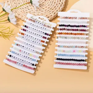 Bracelets | Taylor Swift Swiftie Natural Stone Friendship Bead Bracelet Set | Little Trendy