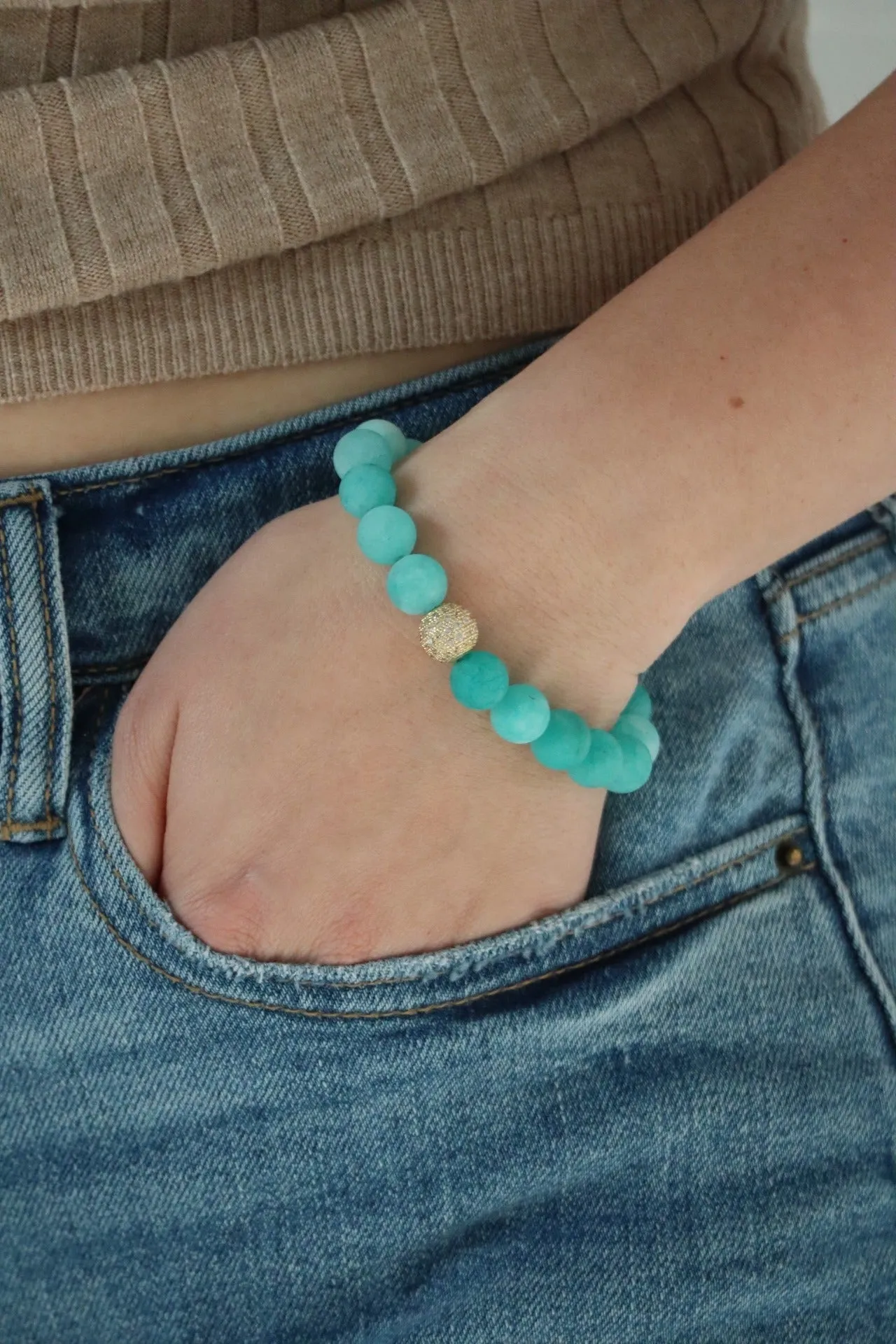 BREANA'S BLUE BEADED BRACELET - MULTI