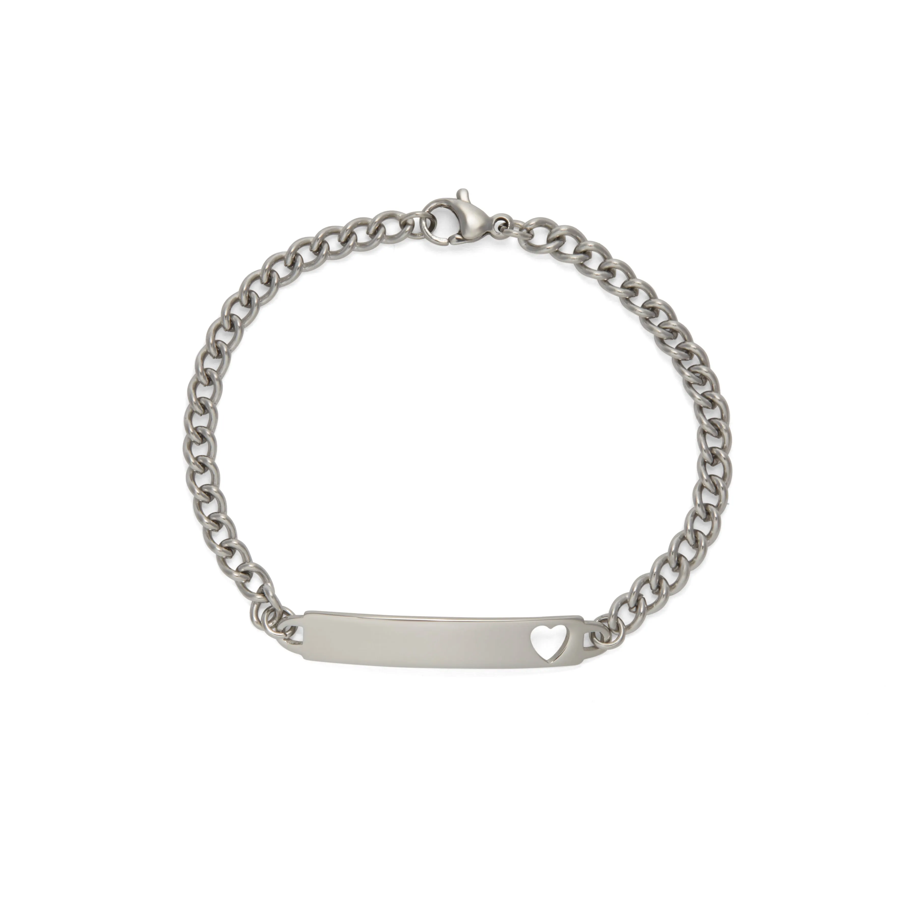 Children’s ID Bracelet with Heart Shaped Cut Out