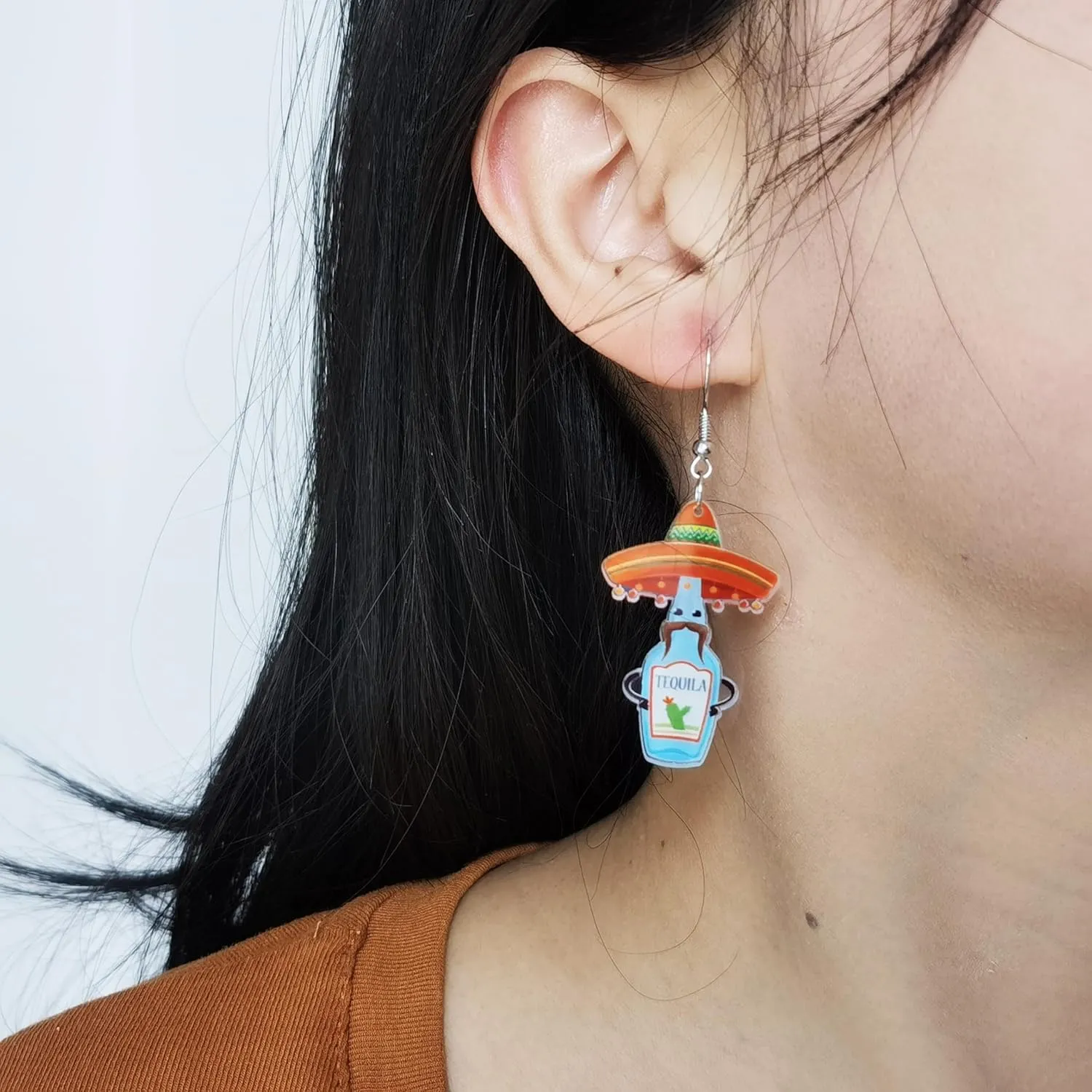 Cinco De Mayo Earrings for Women Colorful Acrylic Fiesta Earring for Mexican Festival Jewelry Gifts