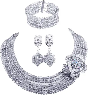 Classic African Beads Jewelry Set Nigerian Wedding Bridal Bridesmaids Jewelry Sets