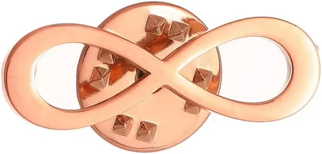Classic Infinity Symbol Brooch for Men Women Stainless Steel Couples Jewelry Accessories