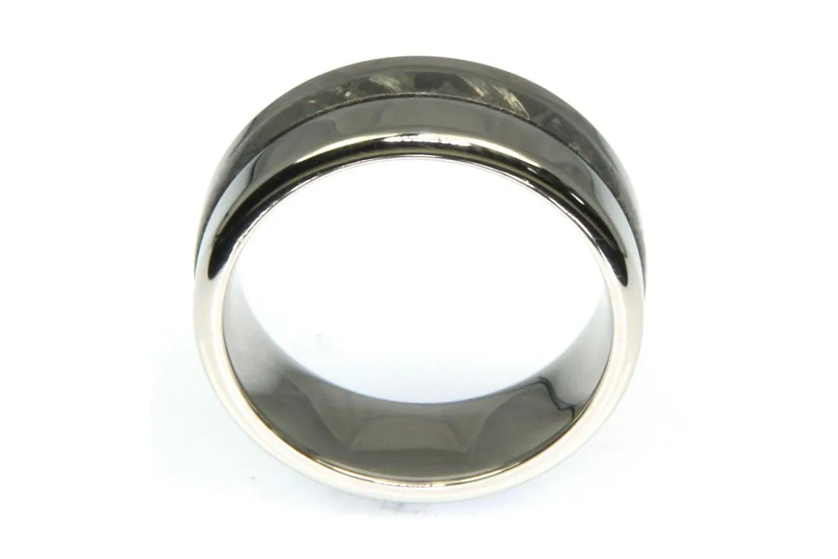 Cobalt with Meteorite Inlay Band