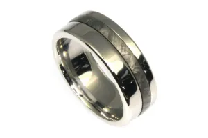 Cobalt with Meteorite Inlay Band