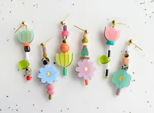 Colorful Acrylic Flower Earrings