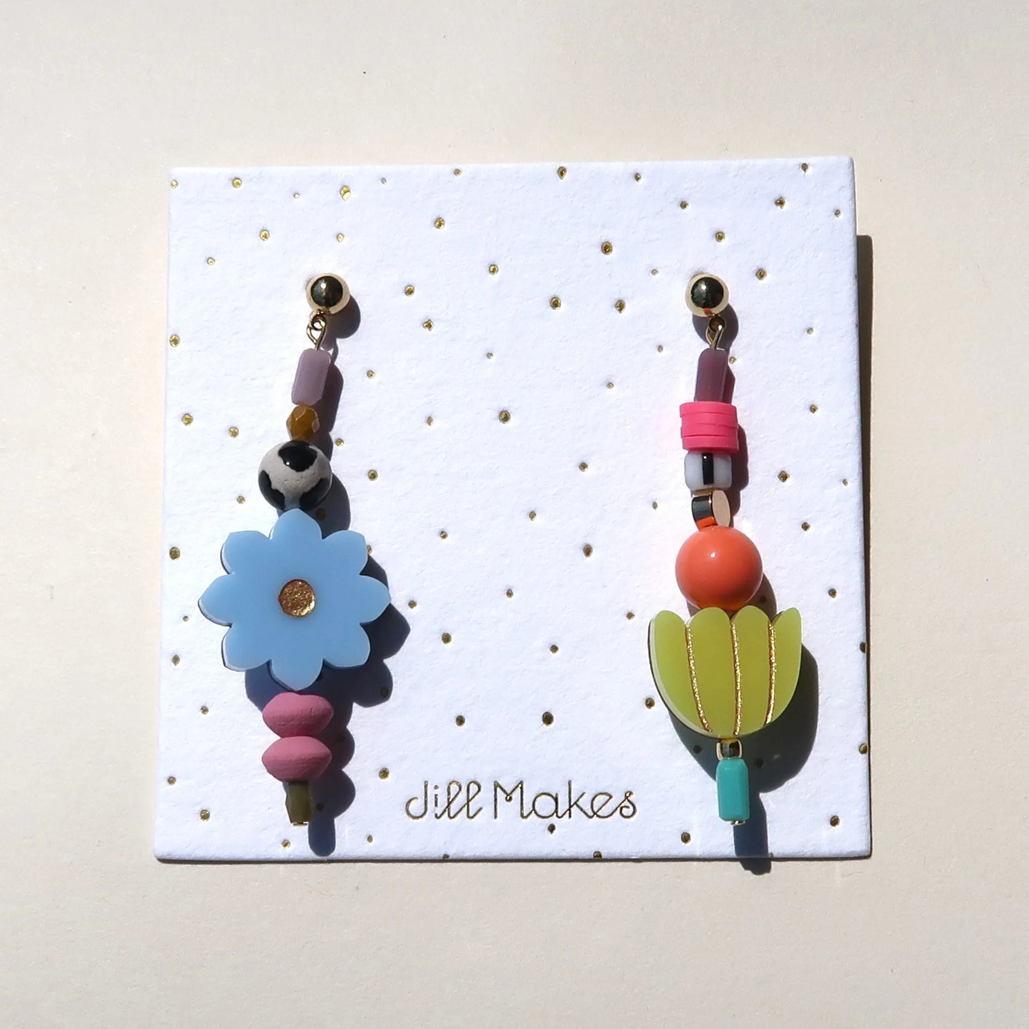 Colorful Acrylic Flower Earrings