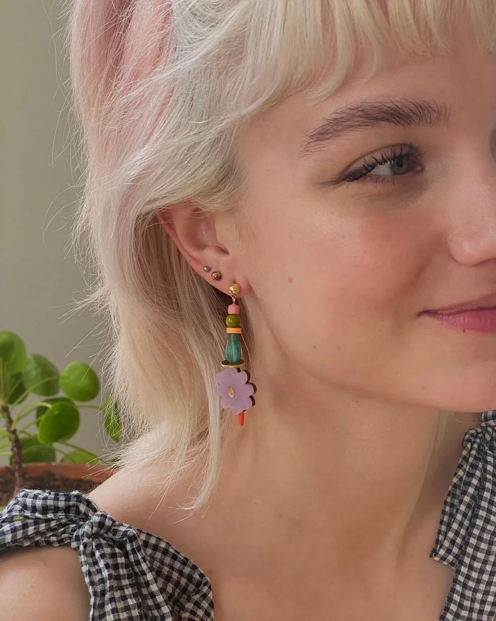 Colorful Acrylic Flower Earrings