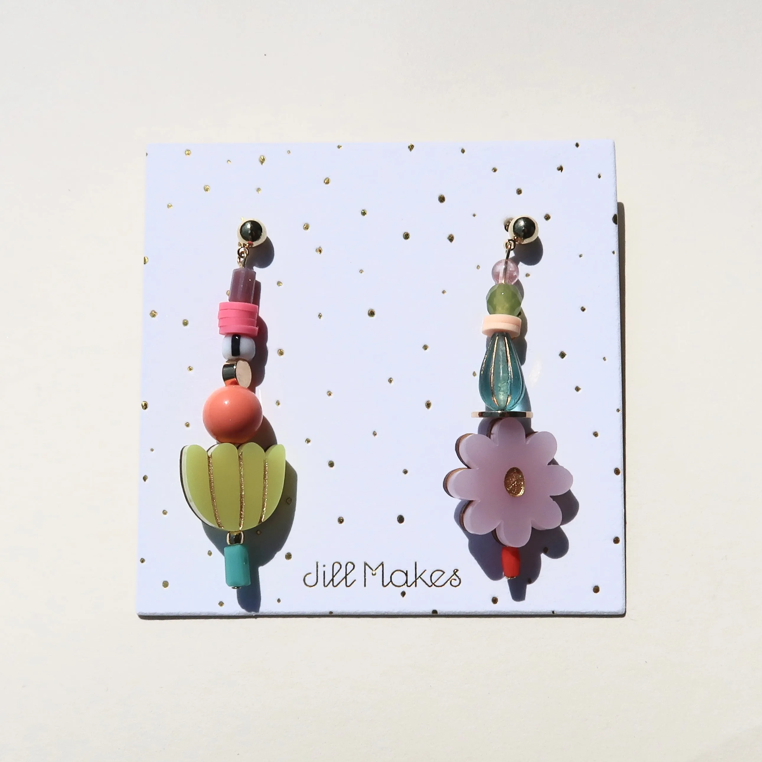 Colorful Acrylic Flower Earrings