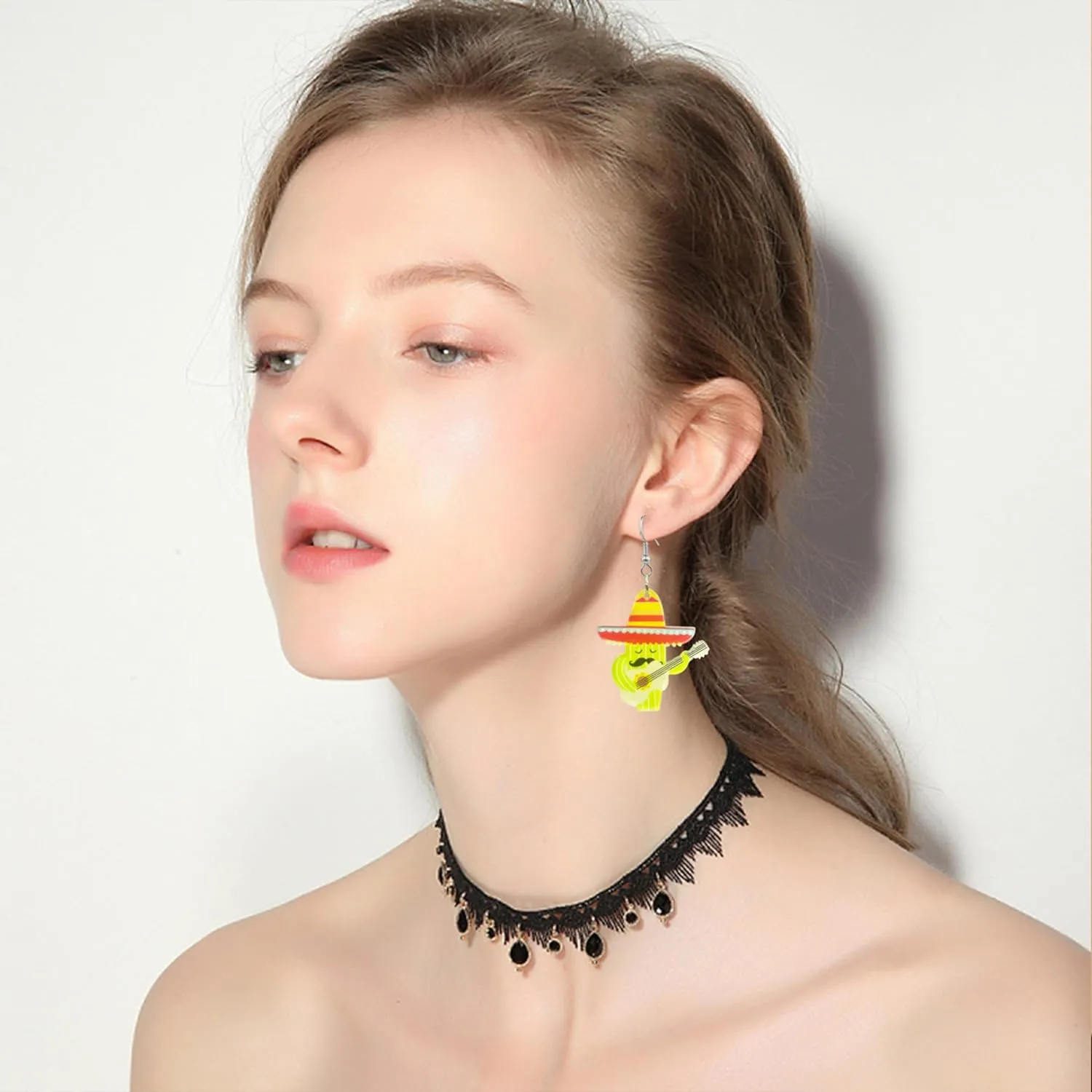 Colorful Fiesta Drop Earrings Fiesta Party Sombrero Dangle Earrings For Women