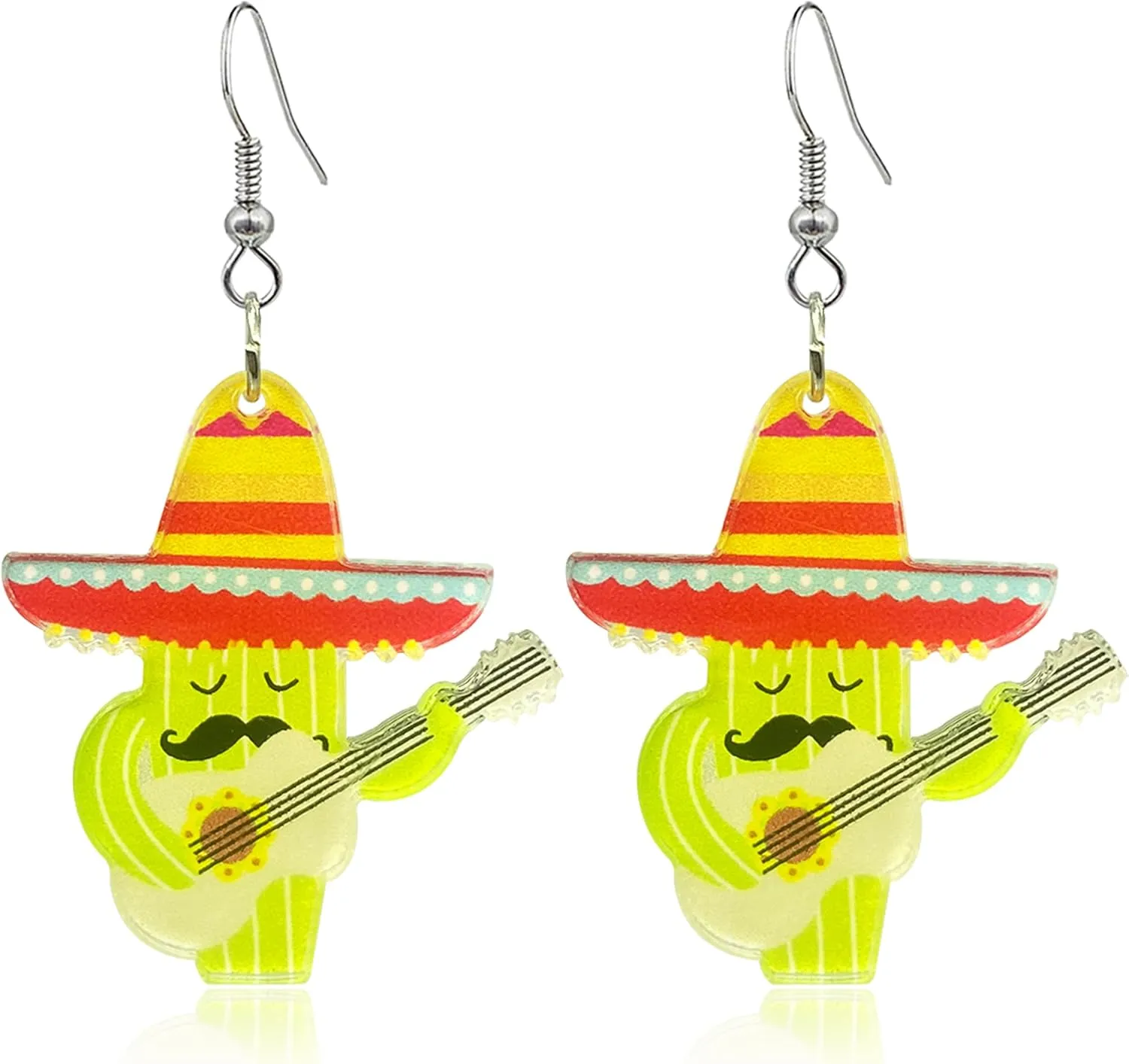 Colorful Fiesta Drop Earrings Fiesta Party Sombrero Dangle Earrings For Women