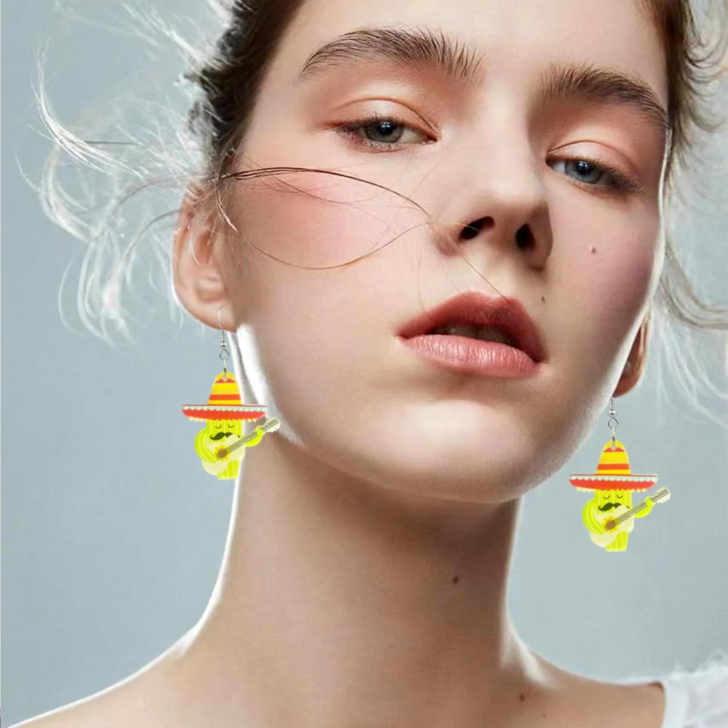 Colorful Fiesta Drop Earrings Fiesta Party Sombrero Dangle Earrings For Women