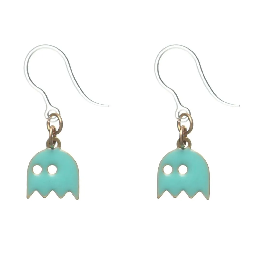 Colorful Ghost Dangles Hypoallergenic Earrings for Sensitive Ears Made with Plastic Posts