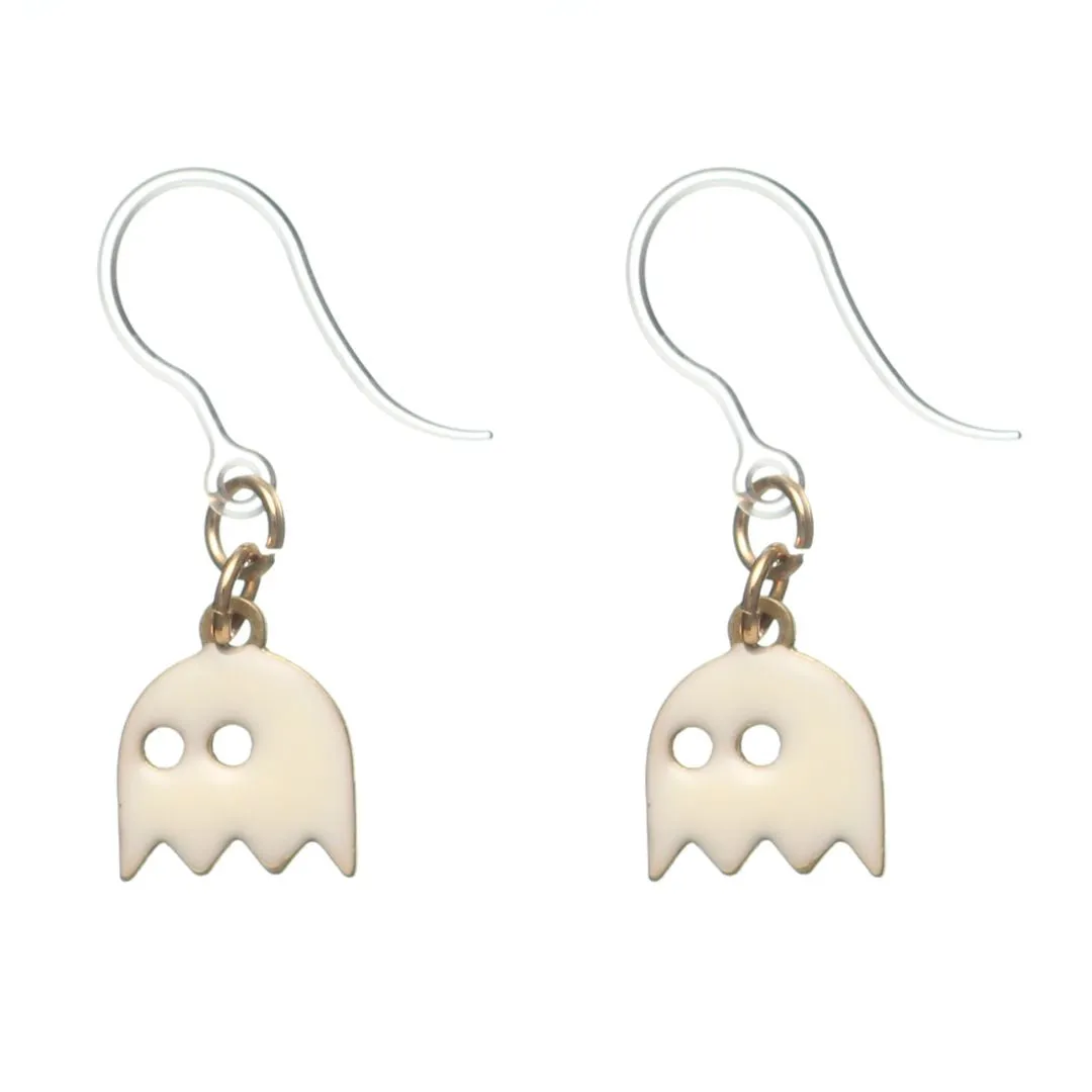 Colorful Ghost Dangles Hypoallergenic Earrings for Sensitive Ears Made with Plastic Posts