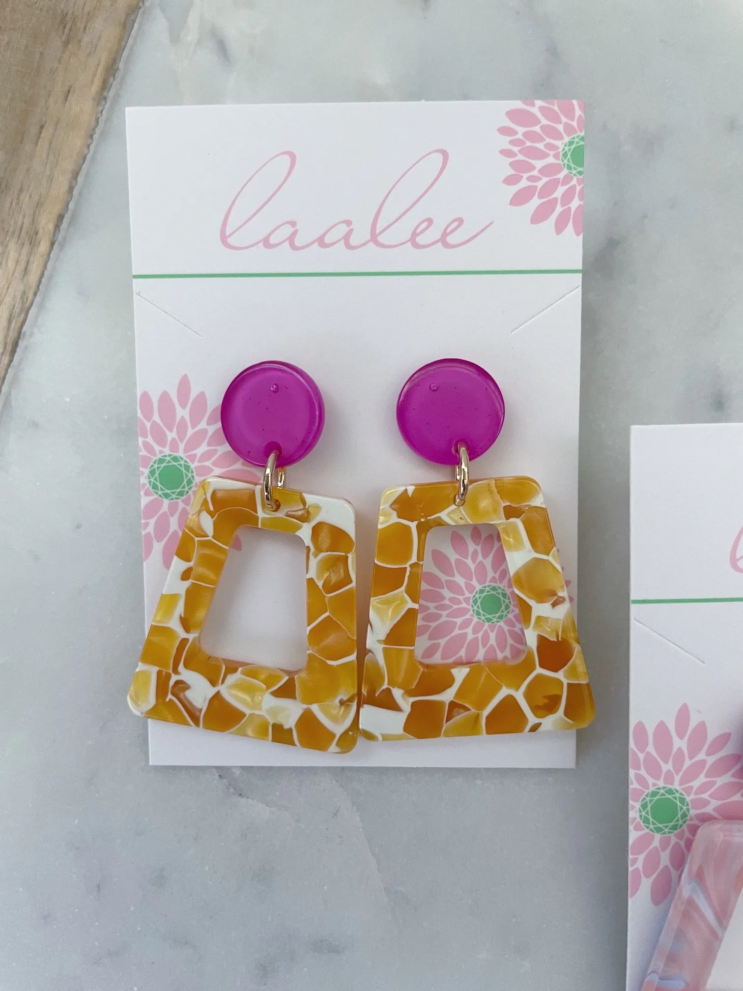 Colorful Print Acrylic Earrings
