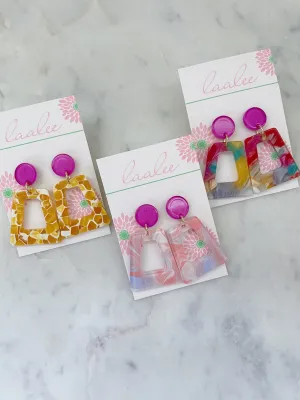 Colorful Print Acrylic Earrings