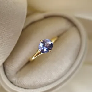 CONTEMPORARY SOUL 2024・14K CHAMPAGNE GOLD SAPPHIRE & DIAMOND RING