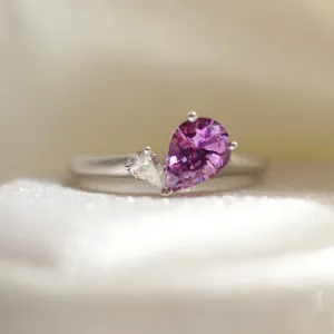 CONTEMPORARY SOUL 2024・14K WHITE GOLD SAPPHIRE & DIAMOND RING