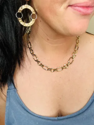 Crossfire Gold Dangle Earrings