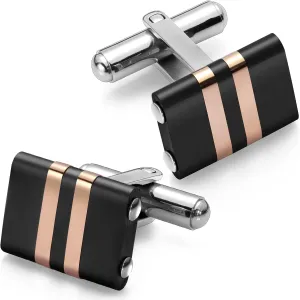 Cufflinks for Men, Handcrafted Carbon Fiber Cuff Links for Wedding Business and Daily Wear