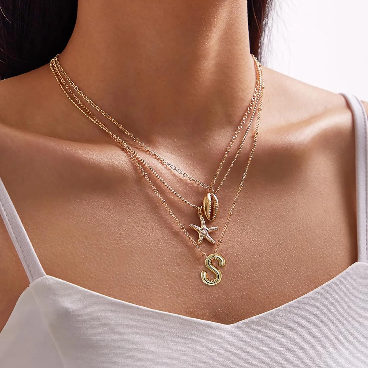 Cute Bubble Letter Necklace Balloon Initial Name Necklaces for Women Dainty Gold Initial Charm Pendant 14K Gold Plated Trendy Chunky Jewelry Gift