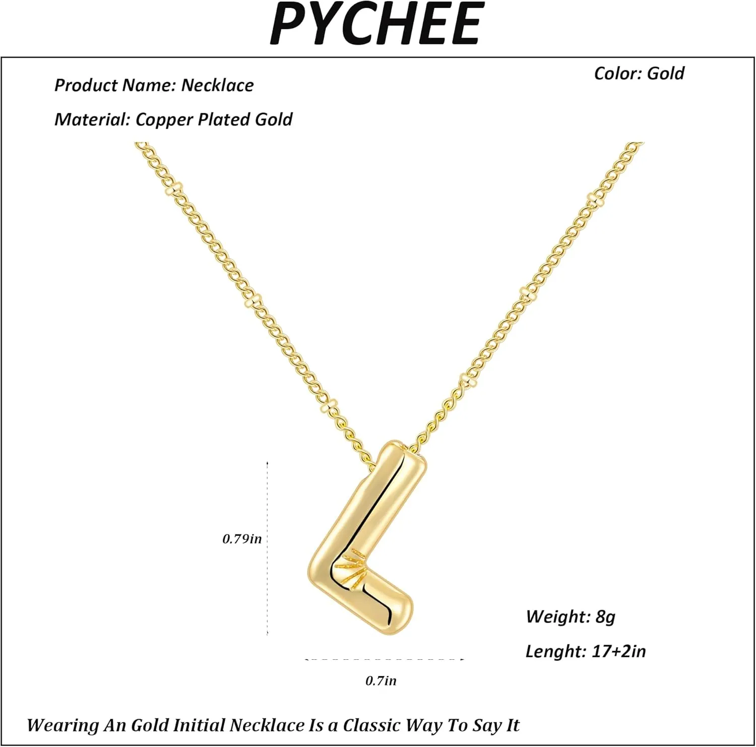 Cute Bubble Letter Necklace Balloon Initial Name Necklaces for Women Dainty Gold Initial Charm Pendant 14K Gold Plated Trendy Chunky Jewelry Gift