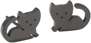 Cute Cat Tiny Stud Earrings for Women Teen Girls Stainless Steel Kitten Cartilage Small Studs Earring Simple Jewelry Gifts Birthday