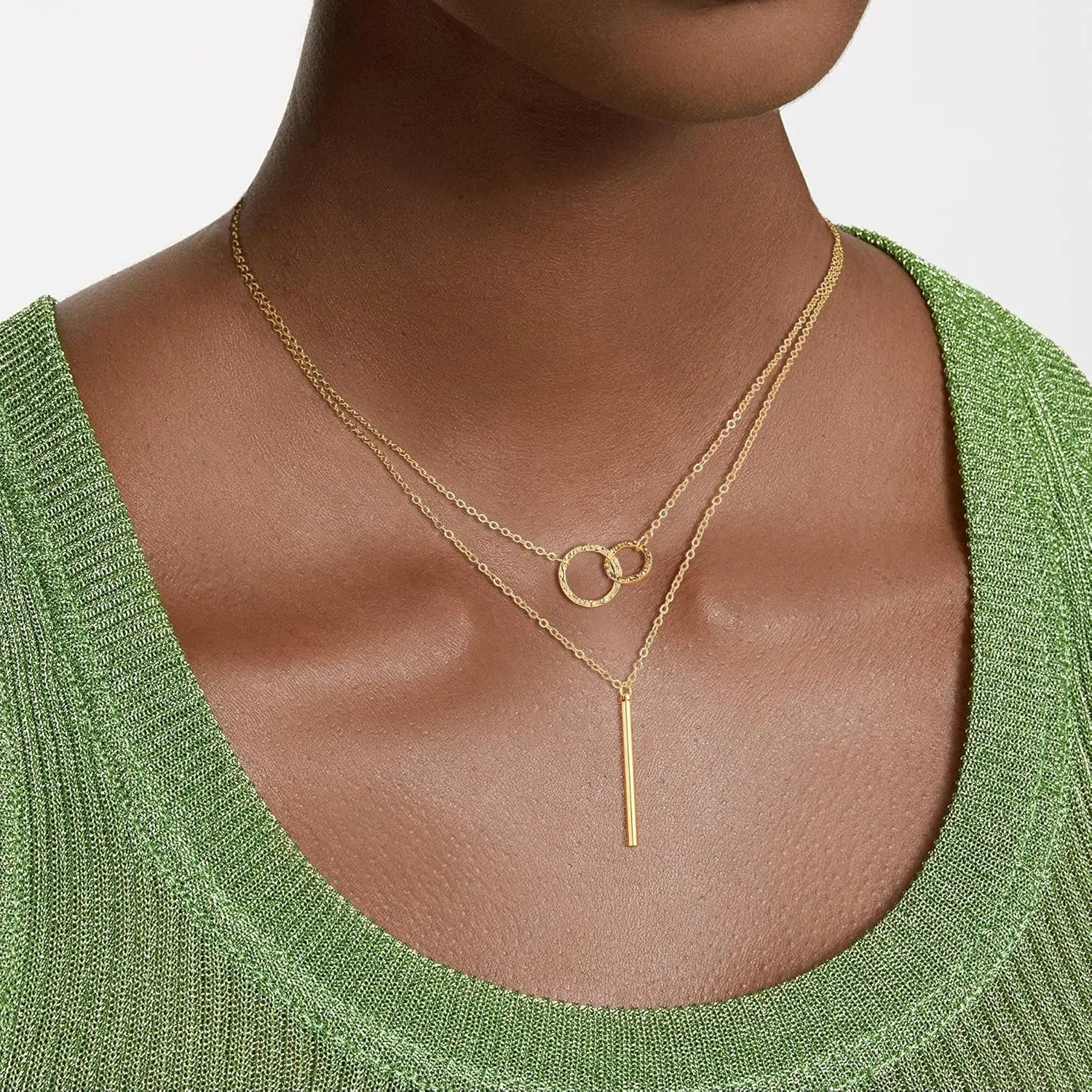 Cute Heart Necklace 14k Gold/Silver Plated Tiny Heart Pendant Choker Necklaces Gold Love Heart Chain Necklace for Women Dainty Gold Jewelry Souvenir Gifts for Women