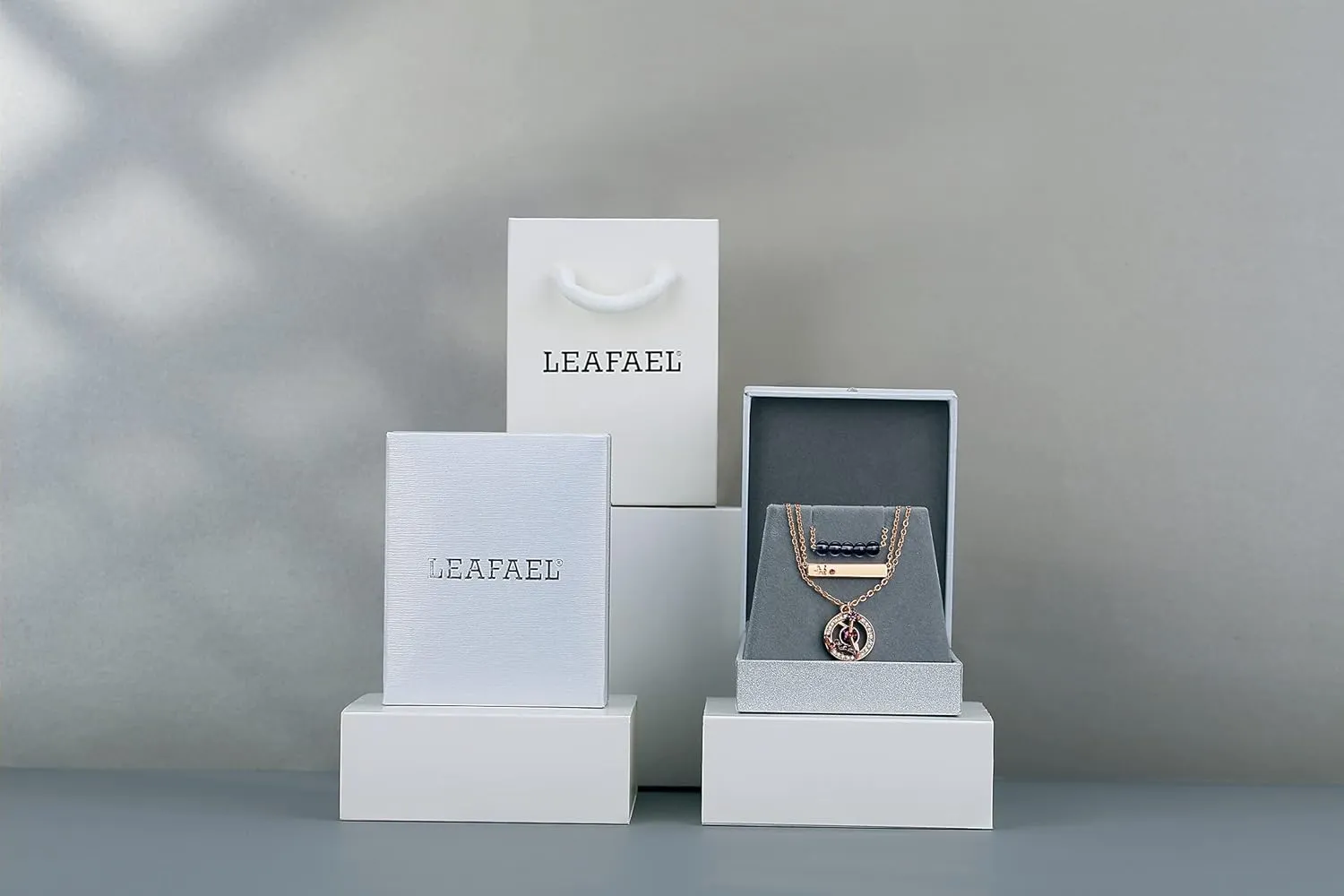 Dainty Layered Zodiac Necklaces for Women, 18K Rose Gold Plated, Bead Bar Y Pendant Multilayer Necklace, Birthstone Crystals Horoscope, Layering Minimalist Jewelry Birthday Gifts for Wife Mom