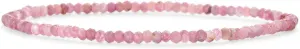 Dainty Tiny Caviar Rondell Bead Faceted Blue Larimar Red Garnet Black Pink Tourmaline Green Jade Genuine Gemstone Multi Strand Seed Bead Stretch Bracelet For Women Teen Adjustable Stacking Set