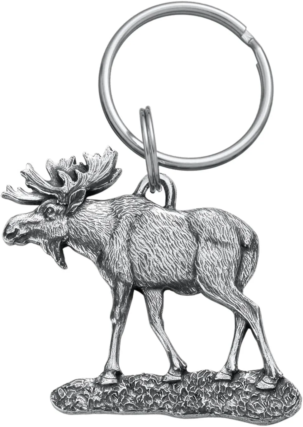 DANFORTH Pewter Moose Keychain, Handcrafted Pewter Moose Key Chain, 2, Made In USA