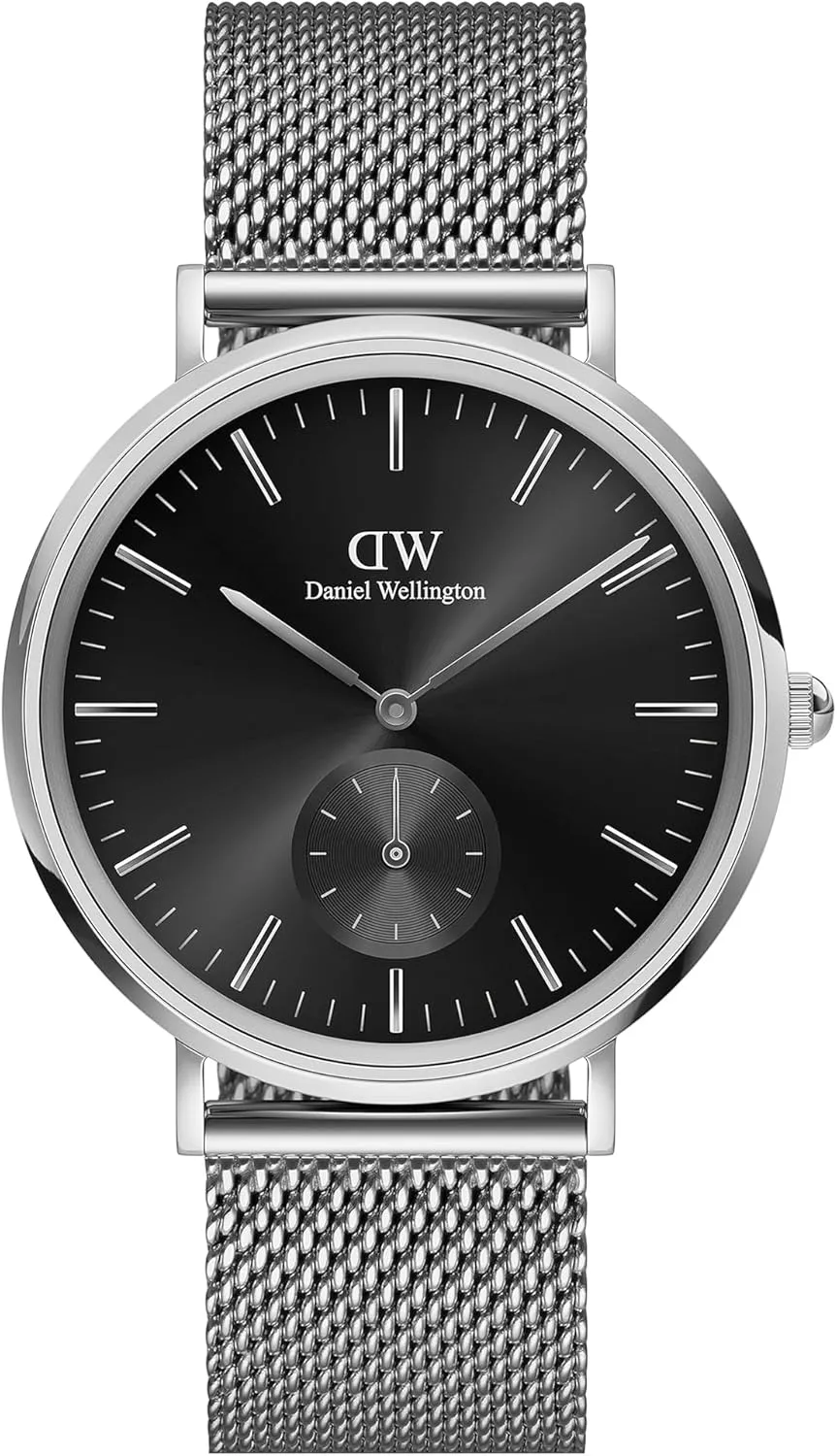 Daniel Wellington Classic Multi-Eye Men's Watch  40mm Stainless Steel Case, Japanese Quartz Movement, Leather Strap, Water Resistant, Analog Watch for Men