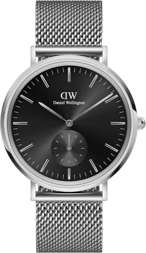 Daniel Wellington Classic Multi-Eye Men's Watch  40mm Stainless Steel Case, Japanese Quartz Movement, Leather Strap, Water Resistant, Analog Watch for Men