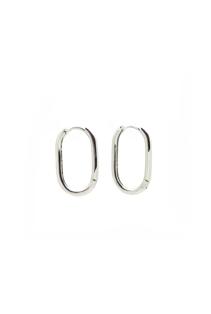 Deco Hoops Earrings Silver~ Salty Pendants by Salty Cali